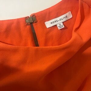 Rose & Olive Bright Orange Top